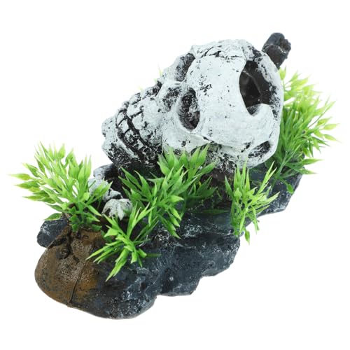 OUNONA Aquarium Deko Skull Kopf Ornament Halloween Fisch Tank Landschaft Deko Resin Robust Hohl für Große Aquarien Versteckplatz für Fische OUNONA Aquarium Deko Skull Kopf Ornament Halloween Fisch Tank Landschaft Deko Resin Robust Hohl für Große Aquarien Versteckplatz für Fische von OUNONA