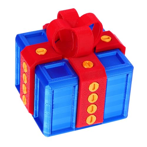 OUNONA Gedruckte Nervige Geschenkbox Dekoration aus Robustem Interaktives Modell mit Schraubmechanismus Kreative Geschenkbox Skulptur für Festival und OUNONA Gedruckte Nervige Geschenkbox Dekoration aus Robustem Interaktives Modell mit Schraubmechanismus Kreative Geschenkbox Skulptur für Festival und von OUNONA