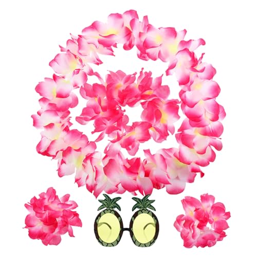 OUNONA Hawaii Party Teilig Großes Blumen Haarband Ananas Sonnenbrille Bunte Halskette Armbänder Langlebiges Material Geeignet für Sommer Strand Pool Party OUNONA Hawaii Party Teilig Großes Blumen Haarband Ananas Sonnenbrille Bunte Halskette Armbänder Langlebiges Material Geeignet für Sommer Strand Pool Party von OUNONA