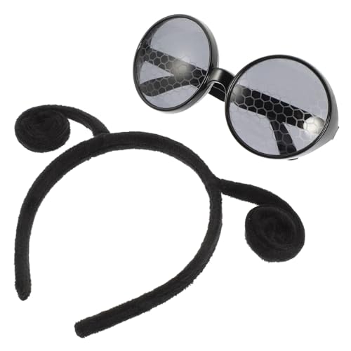 OUNONA Insekten Antennen Stirnband mit Brille für Cosplay Party Kostüm Vielseitiges Haaraccessoire für Karneval Halloween und Fasching Auffälliges Party für Damen und Herren OUNONA Insekten Antennen Stirnband mit Brille für Cosplay Party Kostüm Vielseitiges Haaraccessoire für Karneval Halloween und Fasching Auffälliges Party für Damen und Herren von OUNONA