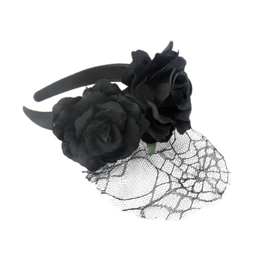 OUNONA Schwarzer Rosen blumen haarreif aus Netzstoff Umweltfreundliches Party haarband für Tanz Festival Halloween und Kostüm Auffälliges Accessoire für Damen und Mädchen OUNONA Schwarzer Rosen blumen haarreif aus Netzstoff Umweltfreundliches Party haarband für Tanz Festival Halloween und Kostüm Auffälliges Accessoire für Damen und Mädchen von OUNONA