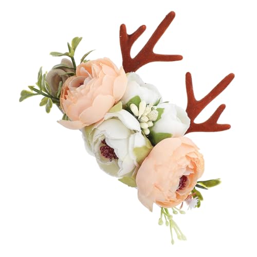 OUNONA Stirnband mit Hirschgeweih und Blumen Elastisches Nylon Haarband für Mädchen Süßes Kostümaccessoire für Weihnachten Party Karneval und Tier cosplay OUNONA Stirnband mit Hirschgeweih und Blumen Elastisches Nylon Haarband für Mädchen Süßes Kostümaccessoire für Weihnachten Party Karneval und Tier cosplay von OUNONA