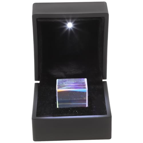 OUNONA optischer Würfel Würfelprisma Lichtwürfel Elementwürfel leichtes Prisma durchsichtige Geschenkboxen Prismen optisches Prisma present box Dispersionsprisma Glaswürfel RGB-Würfel von OUNONA