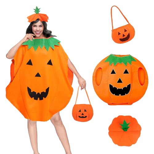 Kürbis Kostüm Erwachsene, Halloween Kürbis Kostüm, Kürbis Kostüm Mädchen, Halloween Kostüm Kürbiskostüm, Kürbis Cosplay Party Kleidung, Kürbis Cosplay Party Kleidung, für Halloween Karneval Cosplay von OUOQI