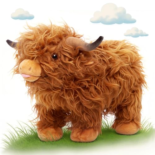 OUOZZZ Hochlandrind Kuh Kuscheltier, 26cm Niedliches Kuh Plüschtier Highland Cow Stofftier - Party Geburtstagsgeschenk Dekoration OUOZZZ Hochlandrind Kuh Kuscheltier, 26cm Niedliches Kuh Plüschtier Highland Cow Stofftier - Party Geburtstagsgeschenk Dekoration von OUOZZZ