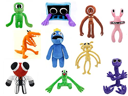 (Set Von 10) Roblox Rainbow Friends Spielfans Geschenke Für Jungen Und Mädchen, Rainbow Friends Plüschpuppen, Erwachsene Kinderpuppe Plüschtiere, Gefüllte Puppe Cartoon Plüschtiere von OURDUOJIN