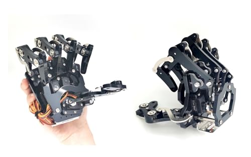 OURNXI 5 Dof-Roboterhand mit Servo, linker/rechter bionischer Handfläche, zusammengebauter Greifer for programmierbaren Roboter(Left and Right Hand) von OURNXI