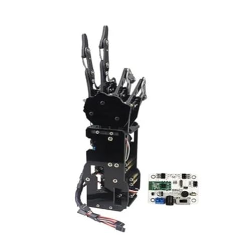 OURNXI Bionische Roboterhandfläche, Armroboter-Handgreifklaue, großer Drehmoment-Servofinger, 5-Finger-unabhängige Bewegung, Sekundärentwicklung(Left Hand with Controller) von OURNXI