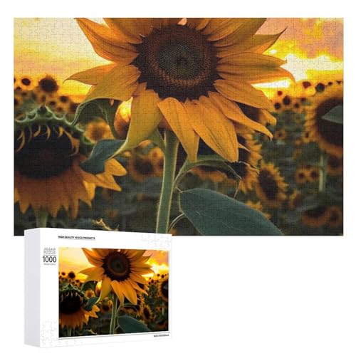 Bilderpuzzles für Erwachsene, Holzpuzzles Bauernhof, Sonnenblume, personalisiertes Puzzle, Fotopuzzle, Hochzeitspuzzle, Familientreffen, Puzzles für Freunde, Geburtstag, Hochzeitsgeschenk von OURTEV