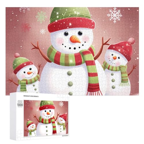 Bilderpuzzles für Erwachsene Holzpuzzles Frohe Weihnachten Niedlicher Schneemann Personalisiertes Puzzle Fotopuzzle Hochzeitspuzzle Familientreffen Puzzles für Freund Geburtstag Hochzeit Geschenk von OURTEV