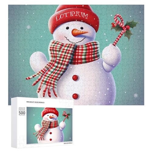 Bilderpuzzles für Erwachsene Holzpuzzles Frohe Weihnachten Schneemann Personalisiertes Puzzle Fotopuzzle Hochzeitspuzzle Familientreffen Puzzles für Freund Geburtstag Hochzeit Geschenk von OURTEV