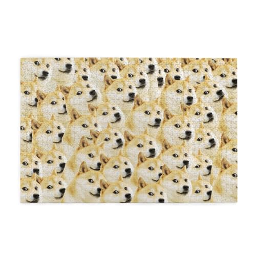 Mr Doge Meme Druck Puzzle 1000 Teile Holzpuzzle Geschenke Für Erwachsene Familie Hochzeit Abschluss Geschenk Vertikale Version von OUSIKA