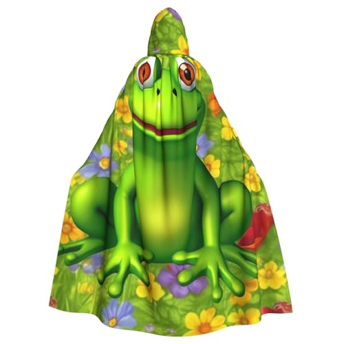 OUSIKA Unisex Halloween Kapuzenumhang Frosch Kapuze Robe Hexenumhang für Halloween Cosplay Kostüm von OUSIKA