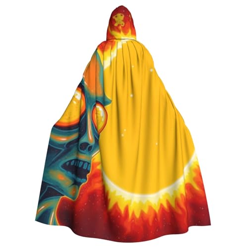 OUSIKA Unisex Halloween Kapuzenumhang Sonne Kapuze Robe Hexenumhang für Halloween Cosplay Kostüm von OUSIKA