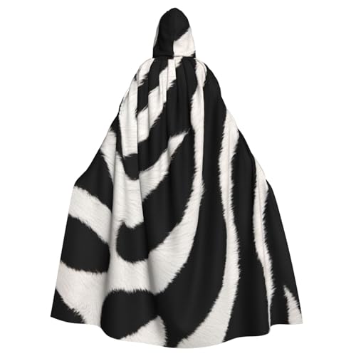 OUSIKA Unisex Halloween-Kapuzenumhang mit Zebra-Tier-Kapuze, Hexenumhang für Halloween, Cosplay-Kostüm von OUSIKA