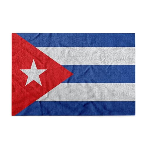 Puerto Rico Flag Print Jigsaw Puzzle 1000 Pieces Wooden Puzzle Gifts For Adult Family Wedding Graduation Gift Vertical Version von OUSIKA