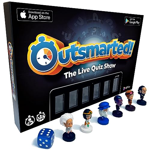 Outsmarted – Die Live-Quizshow als Brettspiel (Deutsche Version) | Der ultimative Spieleabend für die ganze Familie | Ab 8 Jahren | Perfekt für 2-24 Spieler | 7.000+ Multimedia-Fragen | Ausgabe 2024 von OUTSMARTED!