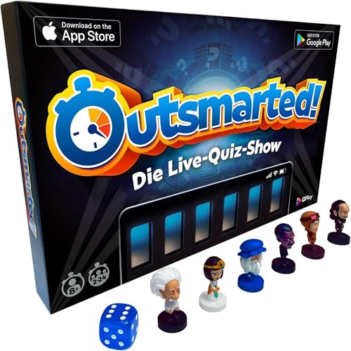 Outsmarted – Die Live-Quizshow als Brettspiel (Deutsche Version) | Der ultimative Spieleabend für die ganze Familie | Ab 8 Jahren | Perfekt für 2-24 Spieler | 7.000+ Multimedia-Fragen | Ausgabe 2024 von OUTSMARTED!