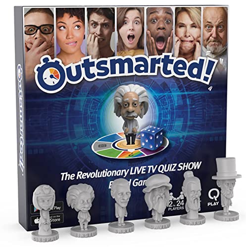 OUTSMARTED! The Live Family Quiz Show Brettspiel, ab 8 Jahren, für 2 bis 24 Spieler (Standard Edition) von OUTSMARTED!