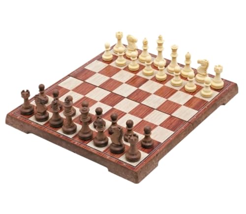 Internationales Schach Schachbrett, Magnetisches Schachspiel, Wettkampftraining, Reisen, Tragbares Schach, Gefaltetes Brett, Internationales Schachspiel Schachset(24.5 * 21.5cm) von OUYUE