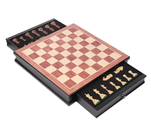 Internationales Schach Schachspiel Palisander Schach 15 Zoll Magnetische Schublade Aufbewahrungsbox Tragbare Schachfiguren Schachbrettspielset Schachset von OUYUE