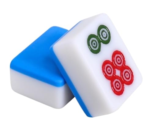 OUYUE Mahjong Spielset Mahjong-Set, Professionelles Chinesisches Mahjong-Spielset for Spiele Im Chinesischen Stil, Mit Aufbewahrungstasche Chinesisches Mah Jong Set(Blue) von OUYUE