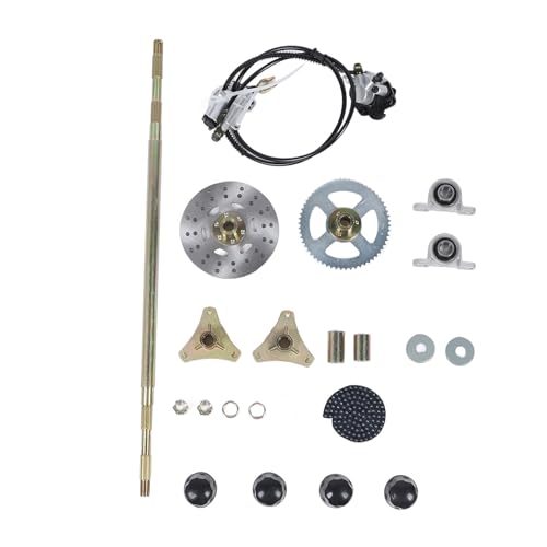 29in GO Kart Heck Live -Achsen -Montage -Kit -Kettenradkettenbremsscheibenscheibenbemerkörpern -Rad Hubs Ersatz für 50 C C 70 C C 90 C C ATV Quads von OVAQUIXI