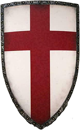 OVERSEAS MART Mittelalterlicher Ritterschild für Cosplay, Rollenspiel Battle Ready Authentic Templar Shield Battle Warrior Templar Shield Hand Made Shield von OVERSEAS MART