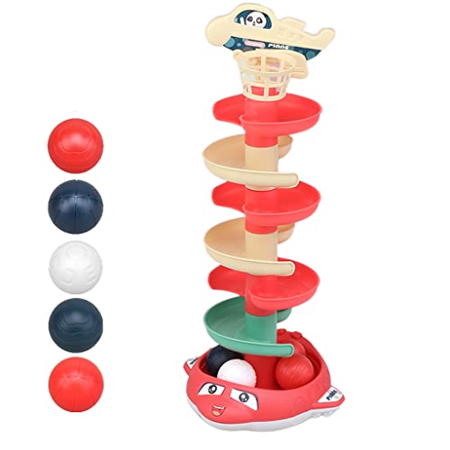 Baby Wurfspielzeug Track Slide Ball Drop Spielset 3-in-1 Kinder Lustiger Gebäudeturm für W/Slide für Kinder Feinmotorik S Wurfspielzeug für Kinder Wurfspielzeug Spiel von OVERTOYOU