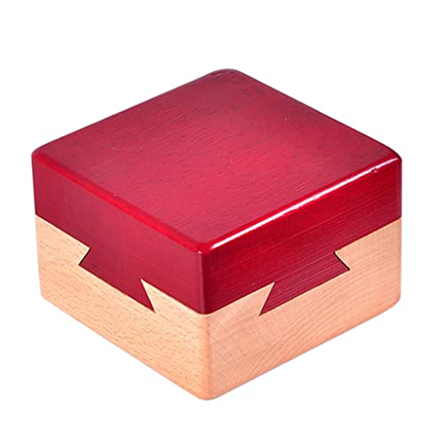 OVERTOYOU Wooden Teaser Secret Opening Puzzle Box Handmade 3D Teaser Puzzle Cube Game Box Toy Secret Opening Box Wooden 3D Teaser Puzzle Boxes for Adults Secret with of von OVERTOYOU