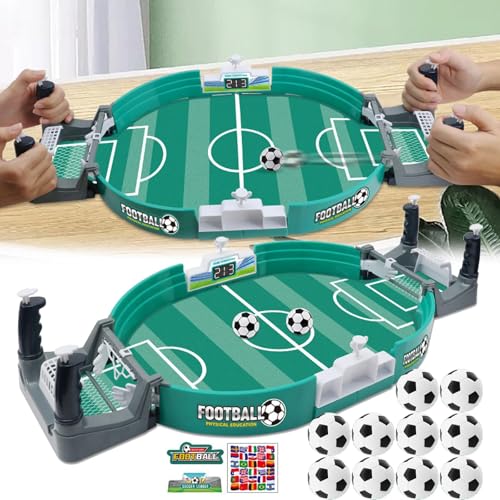 Football Interactive Table Game | Mini Tabletop Soccer Pinball Games Set with 10 Balls, Mini Table Top Football Game, Table Soccer Game,Hand-Eye Classic Parent-Child Interactive Desktop Game (Large) von OWSEN