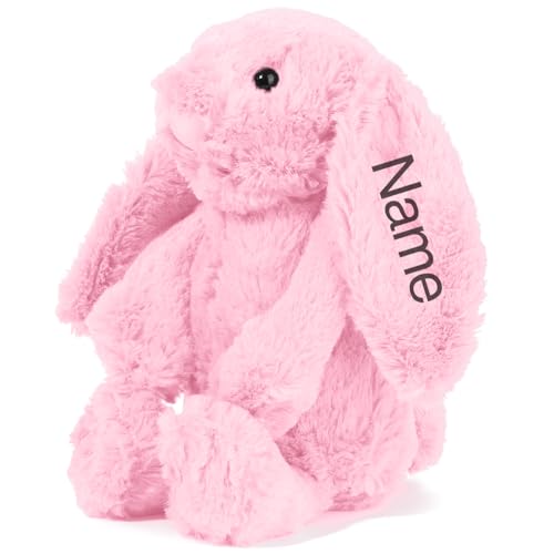 OXYEFEI Personalisierte Kuscheltier Hase,Hase Baby Geschenk Kuscheltier mit Name Kuscheltier Baby Personalisierte Geschenke Baby Geschenk für Mädchen, Jungen & Babys Geburtstag, Ostern von OXYEFEI