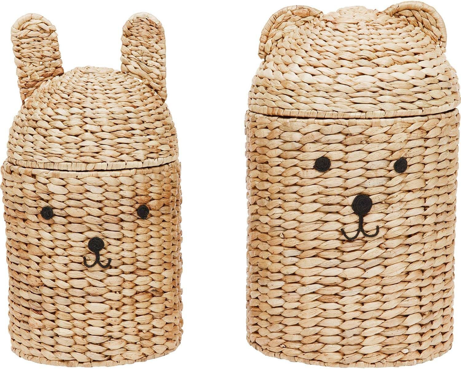 OYOY Bear &  Rabbit Aufbewahrungskorb 2er-Pack, Nature von OYOY