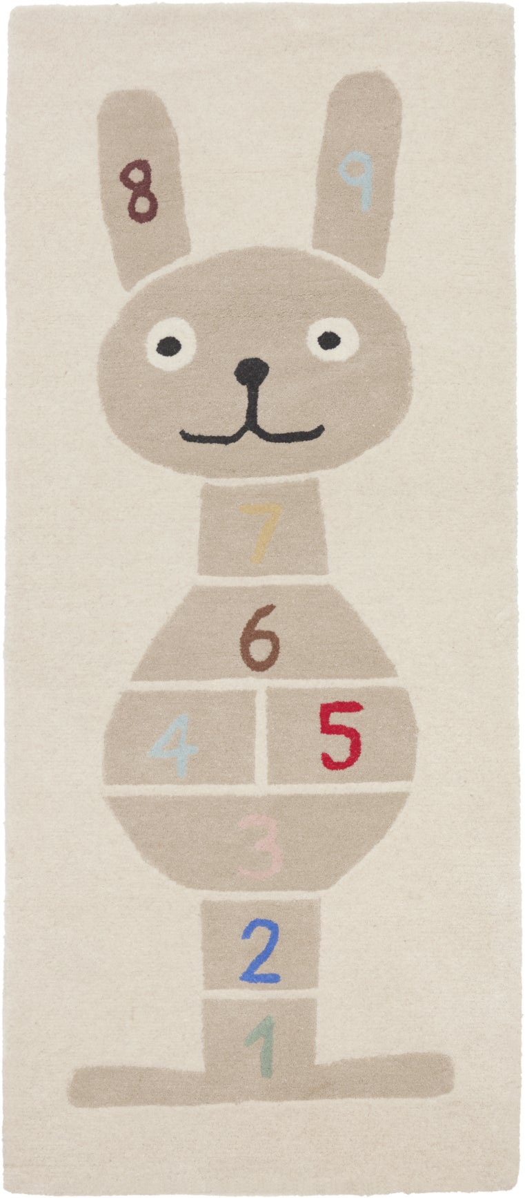 OYOY Mini Hase Hopscotch Teppich 75x180 cm, Clay von OYOY