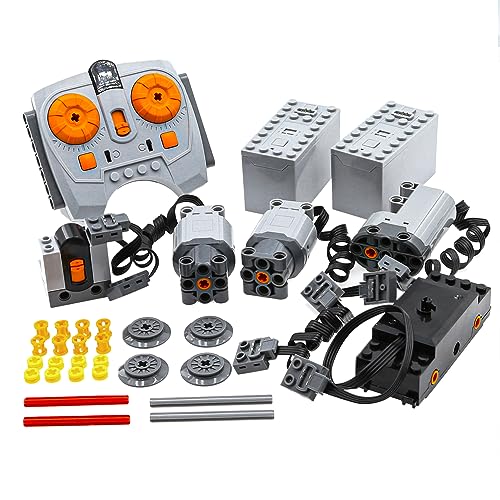 32-teiliges Power-Funktionsset, kompatibel mit Technic Parts. Inklusive Zugmotor Servomotor L Motor IR Adjuerment Geschwindigkeit Fernbedienung Batteriegehäuse. von OYTOCLKU