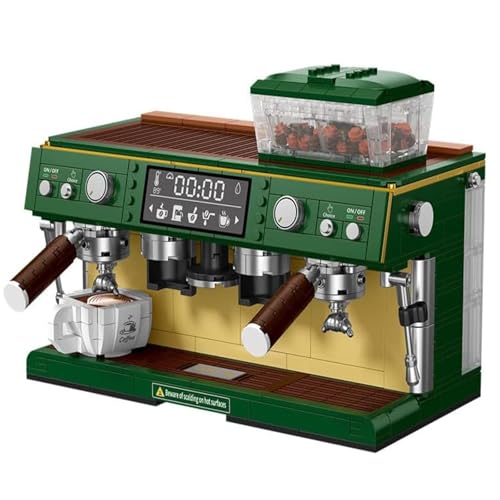 928 Stück Miniatur Retro Kaffeemaschine Erwachsene Block Set Teenager Dekorative Display Spielzeug Sammlerstück Modelle Geburtstagsgeschenk Heimdekorationen Nicht Kompatibel mit LEGO und anderen von OYTOCLKU