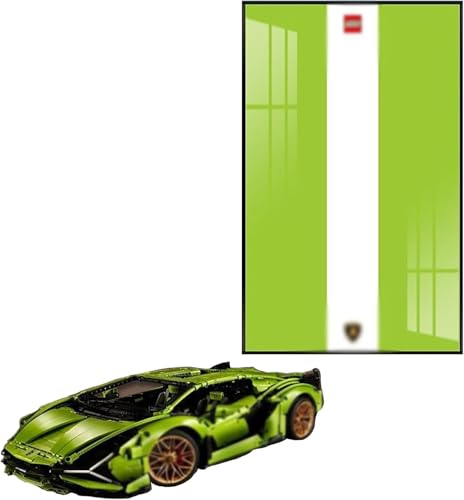 Display-Wandhalterung für Le*go Technic 42115 Supercar Racing. Dekorative Anzeigetafel für Auto-Wandhalterung. Le*go-Liebhaber. Größe: 80 x 50 cm (Modell Nicht im Lieferumfang enthalten) (A) von OYTOCLKU