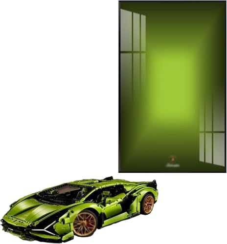 Display-Wandhalterung für Le*go Technic 42115 Supercar Racing. Dekorative Anzeigetafel für Auto-Wandhalterung. Le*go-Liebhaber. Größe: 80 x 50 cm (Modell Nicht im Lieferumfang enthalten) (B) von OYTOCLKU