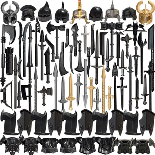 OYUT Mittelalterliche Rom Krieg Waffen Bausteine Set, Mittelalterlicher Waffenschutz im antiken römischen/griechischen/ägyptischen Stil (73Teile/Q Set) von OYUT