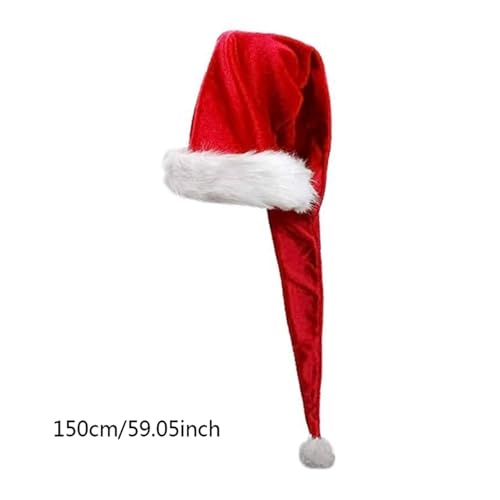 OZFJJWY Erwachsene Kinder for kreative lange Weihnachtsmütze, Plüsch, Weihnachtsmann, Neujahr, Weihnachtsfeier, Dekoration, Geschenk for Kinder(150) von OZFJJWY