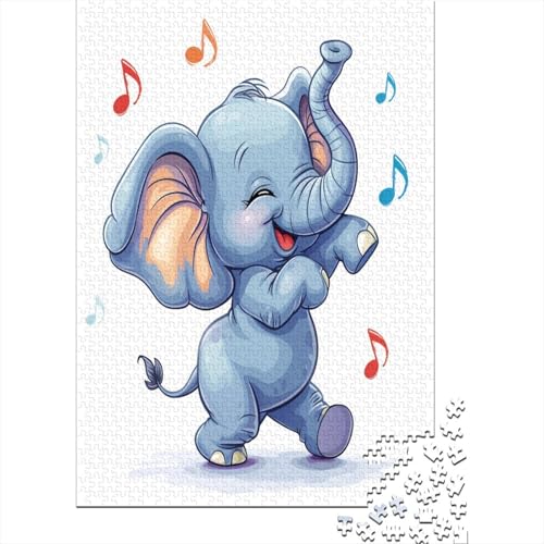 Cartoon Elefant Puzzle 1000 Teile Erwachsene, Puzzlespiel Jigsaw Puzzles Erwachsenen Puzzlespiel Puzzel 1000pcs (75x50cm) von OZIMORPEL