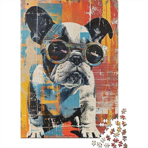 Französische Bulldogge Puzzle 1000 Teile Puzzle Für Erwachsene Und Kinder Ab 14 Jahren Puzzel 1000pcs (75x50cm) von OZIMORPEL