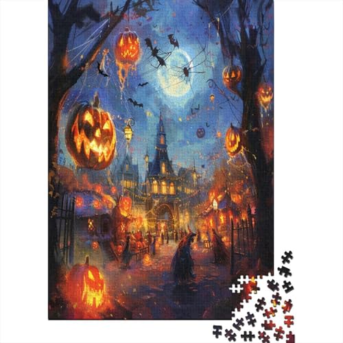 Halloween Kürbis Puzzlespiel 1000 Teile Puzzle Für Erwachsene Und Kinder Ab 14 Jahren, Puzzle-Motiv Erwachsenen Puzzlespiel Puzzel 1000pcs (75x50cm) von OZIMORPEL