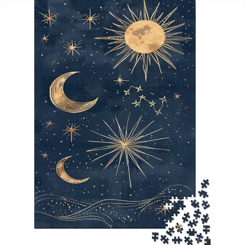 Sonne Mond Puzzle 1000 Teile Für Erwachsene Und Kinder Ab 14 Jahren Für Stressabbauer Puzzel 1000pcs (75x50cm) von OZIMORPEL