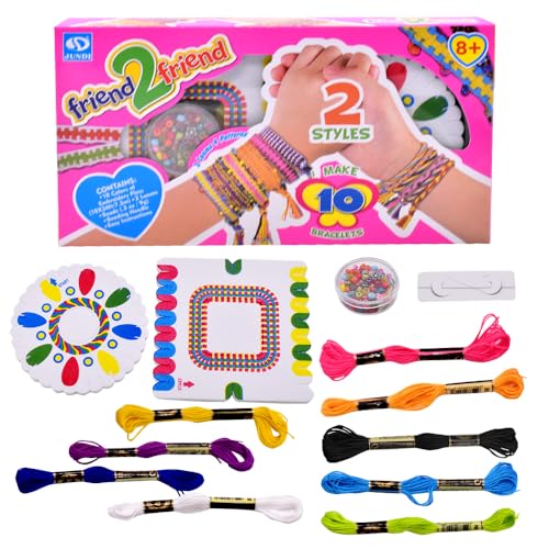 Freundschaftsbänder Bastelset mit Perlen, Friendship Bracelets DIY Armbänder DIY Armband Bausatz Herstellen Basteln Flechtset Knüpfset für Kinder Spielzeug Geschenk für Mädchen von 6 bis 12 Jahren von OZXVXZO