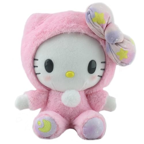 OZXVXZO HelloKiitty Plüschtier Kuscheltier Kinder Puppe Plüsch Geburtstag Kawaii Cartoon Puppe Kuscheltier Cartoon Plüschtier Anime Flauschiges Plüschtier Mädchen Jungen 20cm von OZXVXZO