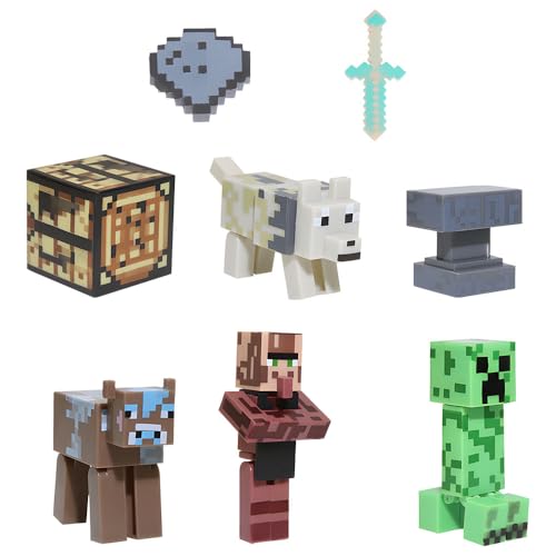 OZXVXZO 8 Stück Mine-Craft Tortendeko, Creeper Figuren Set, Anime Figuren Spielzeug, Videospiele Figure Sammelfiguren für Gamer Kinder Party Geburtstag Kuchen Dekoration von OZXVXZO