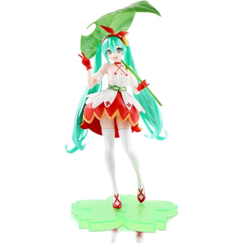 OZXVXZO Hatssunes Miku Anime Figuren Charakter Modell Statue Actionfigur Figurine 12.5 cm Cartoon Spiel Figur Spielzeug Ornamente, Desktop-Dekorationen (grün) von OZXVXZO