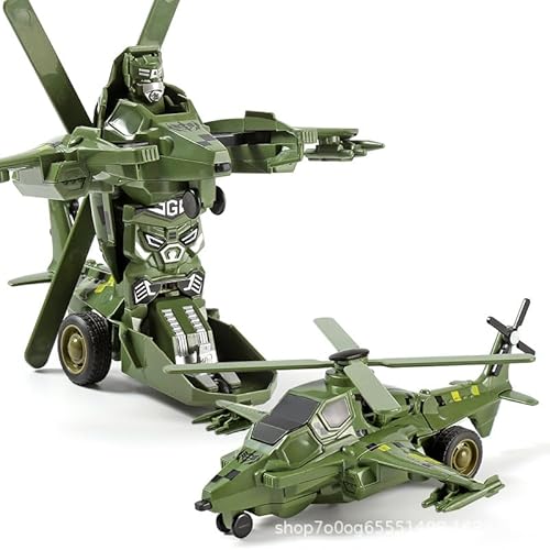 OZXVXZO Hubschrauber Spielzeug, Flugzeug Spielzeug, Flugzeug Spielset, Kinder Fahrzeuge Lernspielzeug Spielzeugauto, Helikopter Spielzeug für Kinder 2 3 4 5 6 Jahre (Military Green) von OZXVXZO