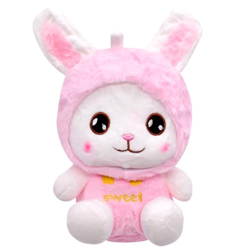 OZXVXZO Kuscheltier Hase, Kaninchen Plüschtier 26CM Katzen Kuscheltiere Mädchen Weiche Cat Hase Stofftier Plushie Kissen Katze Spielzeug Geschenk für Mädchen Jungen und Kinder von OZXVXZO